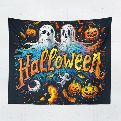 ChangTsing Halloween Totenkopf Skelett Wandteppich, Gothic Halloween Schädel Schwarz Wandbehang Wandtuch Ästhetik Wandkunst-dekor Geister Wandteppich 300X200 CM ChangTsing Halloween Totenkopf Skelett Wandteppich, Gothic Halloween Schädel Schwarz Wandbehang Wandtuch Ästhetik Wandkunst-dekor Geister Wandteppich 300X200 CM von ChangTsing