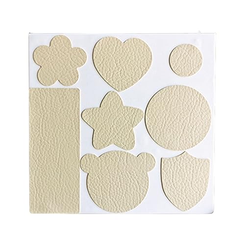 Leder Patch Kit leder-reparaturflicken Strapazierfähiges Kunstleder selbstklebend einfach zu bedienen für Autositze Sofas Bürostuhl Kopfteil A Creme farben 18 x 18 cm von ChangTsing