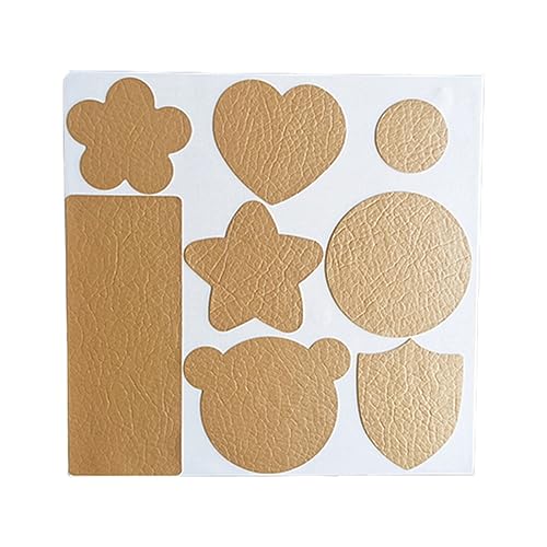 Leder Patch Kit leder-reparaturflicken Strapazierfähiges Kunstleder selbstklebend einfach zu bedienen für Autositze Sofas Bürostuhl Kopfteil A Gold 18 x 18 cm von ChangTsing
