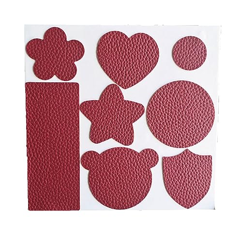 Leder Patch Kit leder-reparaturflicken Strapazierfähiges Kunstleder selbstklebend einfach zu bedienen für Autositze Sofas Bürostuhl Kopfteil A Rotwein 18 x 18 cm von ChangTsing