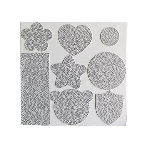 Leder Patch Kit leder-reparaturflicken Strapazierfähiges Kunstleder selbstklebend einfach zu bedienen für Autositze Sofas Bürostuhl Kopfteil A hellgrau 18 x 18 cm von ChangTsing