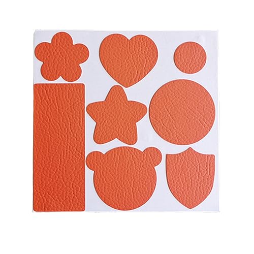 Leder Patch Kit leder-reparaturflicken Strapazierfähiges Kunstleder selbstklebend einfach zu bedienen für Autositze Sofas Bürostuhl Kopfteil A orange 18 x 18 cm von ChangTsing