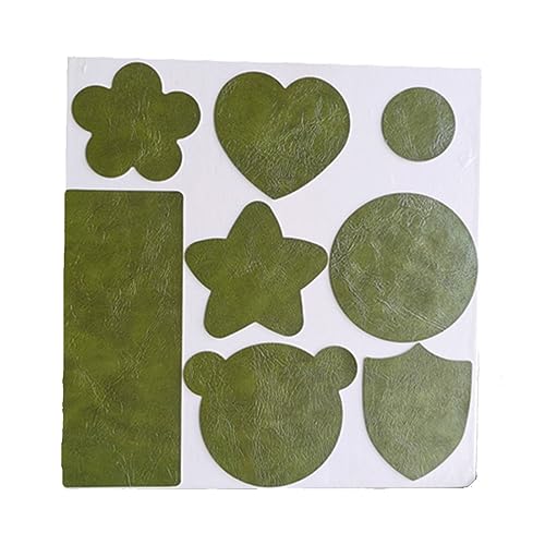 Leder Patch Kit leder-reparaturflicken Strapazierfähiges Kunstleder selbstklebend einfach zu bedienen für Autositze Sofas Bürostuhl Kopfteil C Armeegrün 18 x 18 cm von ChangTsing
