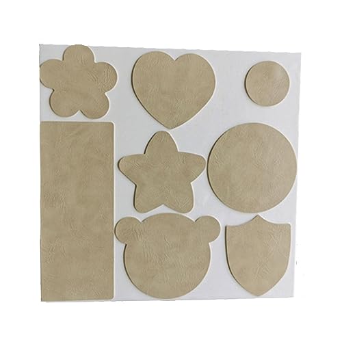 Leder Patch Kit leder-reparaturflicken Strapazierfähiges Kunstleder selbstklebend einfach zu bedienen für Autositze Sofas Bürostuhl Kopfteil C Beige 18 x 18 cm von ChangTsing