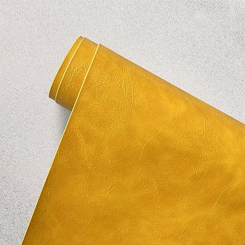 Leder Patch Kit leder-reparaturflicken Strapazierfähiges Kunstleder selbstklebend einfach zu bedienen für Autositze Sofas Bürostuhl Kopfteil Orange Gelb 20 x 138 cm von ChangTsing