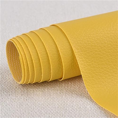 Leder Patch Kit leder-reparaturflicken Strapazierfähiges Kunstleder selbstklebend einfach zu bedienen für Autositze Sofas Bürostuhl Kopfteil gelb 3 50 x 137 cm von ChangTsing
