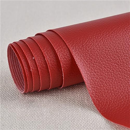 Leder Patch Kit leder-reparaturflicken Strapazierfähiges Kunstleder selbstklebend einfach zu bedienen für Autositze Sofas Bürostuhl Kopfteil groß Rot 25 x 30 cm von ChangTsing