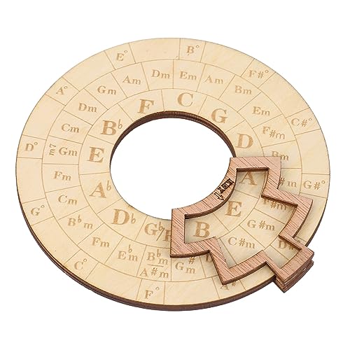 Changor Melody Circle of Fifths Wheel, Langlebiges Circle of Fifths Wheel-Werkzeug, Robust, Verstellbar, aus Holz für Musiker von Changor