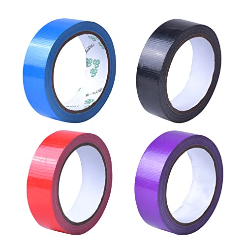 Changrongsheng 4 Rollen Panzertape Klebeband 30mmx15m Panzerband Wasserfest Gewebeklebeband Bunt Duck Gaffa Tape Reparaturband für Verpackung Fixieren Verbinden Reparieren Markierung von Changrongsheng