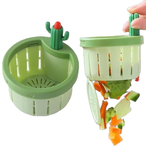 Changtai Cactus Abflusssieb Kitchen Sink Drain Strainer mit Press Automatic Dumping Basket, Haarsieb Spülbecken Sieb Waschbecken Sieb Waste Collector Filter von Changtai