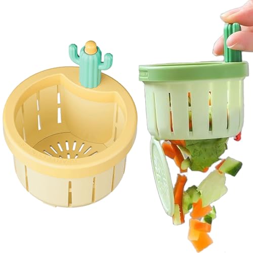 Changtai Cactus Abflusssieb Kitchen Sink Drain Strainer mit Press Automatic Dumping Basket, Haarsieb Spülbecken Sieb Waschbecken Sieb Waste Collector Filter von Changtai
