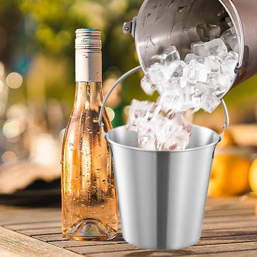 Changtai Edelstahl Eiskübel 700ML Eiswürfelbehälter, Isolierter Getränkekühler Eiswürfelkühler Ideal für die Eiswürfel Aufbewahrung von Changtai
