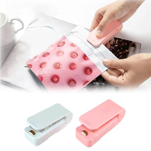 Changtai Mini Folienschweißgerät 2 Stück, 2 in 1 Bag Sealer mit Cutter Versiegelungsmaschine Mini Sealing Machine Hand Verschlussgerät für Plastiktüten Beutel Spänesäcke Lebensmittellagerung Snack Changtai Mini Folienschweißgerät 2 Stück, 2 in 1 Bag Sealer mit Cutter Versiegelungsmaschine Mini Sealing Machine Hand Verschlussgerät für Plastiktüten Beutel Spänesäcke Lebensmittellagerung Snack von Changtai