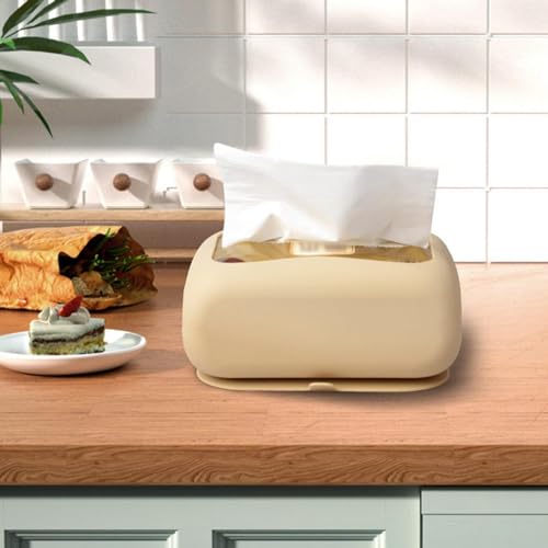 Changtai Silikon Saugnapf Taschentuchbox Kosmetiktücher Feuchttücher Tissue Aufbewahrung Box Spender Wandmontierte Aufbewahrungsbox für Badezimmer Küche Nachttisch Changtai Silikon Saugnapf Taschentuchbox Kosmetiktücher Feuchttücher Tissue Aufbewahrung Box Spender Wandmontierte Aufbewahrungsbox für Badezimmer Küche Nachttisch von Changtai