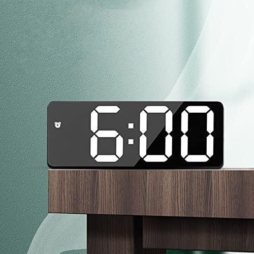 Changtai Wecker Digital mit Großen Zahlen, Digitaler Uhr mit LED Display, Digitaluhr USB-Netzbetrieben/Batteriebetrieben, Spiegelalarm 0hne Ticken, Tischuhr Digitale für Schlafzimmer Büro Zuhause von Changtai