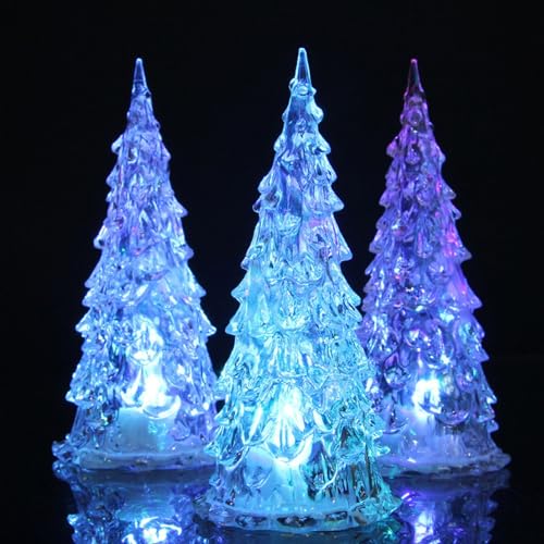 Changtai Weihnachtsdeko 3 Stück Kristall Weihnachtsbaum mit LED Beleuchtung LED Tannenbaum Nachtlicht mit 7 Farbwechsel Weihnachten Deko LED Christbaum Lampe Tischdeko Weihnachtsbeleuchtung Changtai Weihnachtsdeko 3 Stück Kristall Weihnachtsbaum mit LED Beleuchtung LED Tannenbaum Nachtlicht mit 7 Farbwechsel Weihnachten Deko LED Christbaum Lampe Tischdeko Weihnachtsbeleuchtung von Changtai