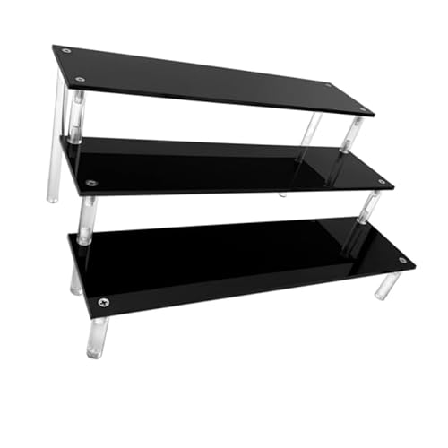 Changyeah Acryl Schwarz Display Regal Ständer,Gewürz Kosmetik Kunsthandwerk Schmuckständer Cupcake Buffets Dessert Modell,Tischplatte klar Acryl für Nagellack von Changyeah