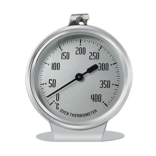 Backofenthermometer 0~400 Grad Edelstahl Backofenthermometer mit Aufhängung und Stand für Backofenthermometer, Toaster Backofenthermometer, Grillthermometer Überwachung analog von Ndier