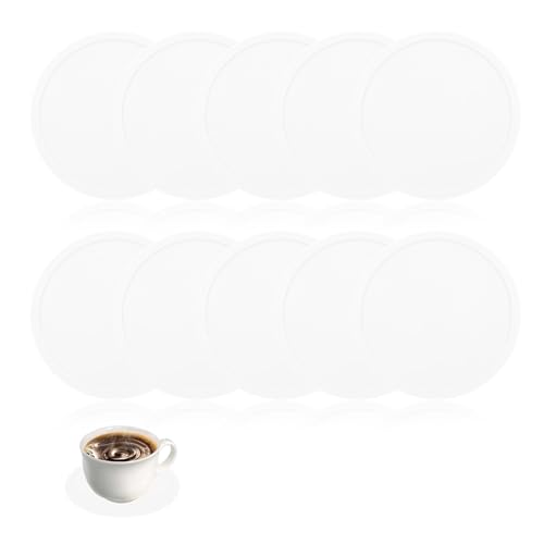 10 STK Silikon Weiß Untersetzer für Gläser Ø9cm - Glasuntersetzer, Getränkeuntersetzer, Coasters, Tassenuntersetzer 10 STK Silikon Weiß Untersetzer für Gläser Ø9cm - Glasuntersetzer, Getränkeuntersetzer, Coasters, Tassenuntersetzer von ChanraingYee
