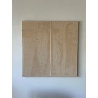 Abstrakte Kunst, Wabi-Sabi Wandkunst, 24 X "' Originale, Neutrale Ton Moderne Abstrakte Malerei Auf Leinwand, Strukturierte Kunst von ChantalCusteauArt