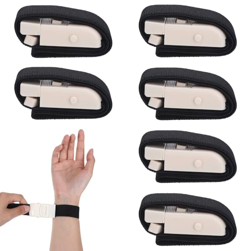6 Stück Stauschlauch Blutabnahme Set, Schnappbarer Tourniquet, 6 Schwarz Venenstauer Blutabnahme Set zum Üben für die Notfallversorgung im Freien von Chanumetal