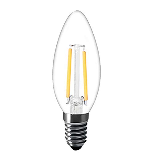 2W Glühbirne E14 Kerze LED Lampe,200 Lumen LED Filament Fadenlampe,C35 Classic Glühfaden kerzenlampe,Nicht Dimmbar (Warmweißes Licht, 1 Stück) von Chao Zan