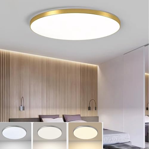30W LED Deckenleuchte Flach Flur Deckenlampe Ultraslim Ø27x2cm 2700K Warmweiß 4000K Kaltweiß 6000K Golden Moderne Rund Schlafzimmerlampe Küchenlampe Led Lampen Badezimmer Wohnzimmer Korridor (30W) 30W LED Deckenleuchte Flach Flur Deckenlampe Ultraslim Ø27x2cm 2700K Warmweiß 4000K Kaltweiß 6000K Golden Moderne Rund Schlafzimmerlampe Küchenlampe Led Lampen Badezimmer Wohnzimmer Korridor (30W) von Chao Zan