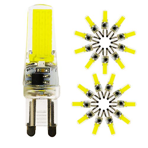 5W G9 LED COB Lampe, 500 Lumen, 6000-6500k Kaltes weißes Licht/Kein Flackern LED Leuchtmittel, Nicht Dimmbar 360 Grad Winkel, Ersatz 40W /50W G9 Halogenlampe, 20 er Pack von Chao Zan