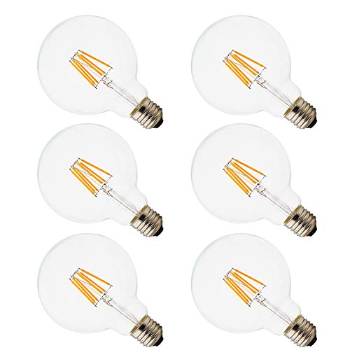 6 Watt Lampe,G95 Dimmbar LED Globe Glühbirne E27,Warmes Wei 2200K,500 lm ;6 Stück 6 Watt Lampe,G95 Dimmbar LED Globe Glühbirne E27,Warmes Wei 2200K,500 lm ;6 Stück von Chao Zan