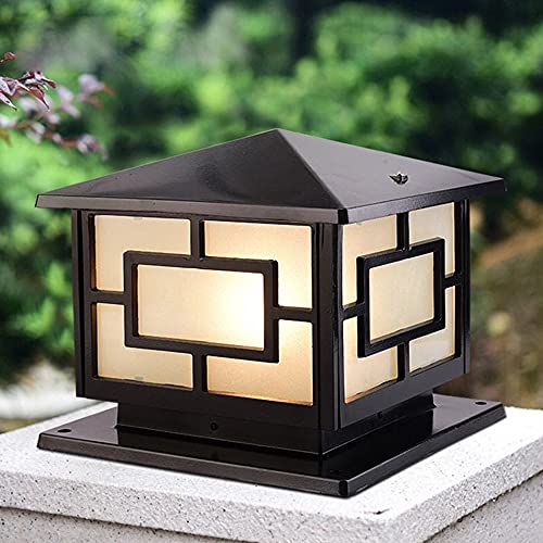 Chao Zan Schwarz Aluminium Außenleuchte Retro/Vintage Gartenleuchte wasserdicht IP55 LED Wegeleuchte, Außentür Pfostenlampe,E27 Sockelleuchte Sicherheit Stigma Pollerleuchte,Glühbirne nicht enthalten Chao Zan Schwarz Aluminium Außenleuchte Retro/Vintage Gartenleuchte wasserdicht IP55 LED Wegeleuchte, Außentür Pfostenlampe,E27 Sockelleuchte Sicherheit Stigma Pollerleuchte,Glühbirne nicht enthalten von Chao Zan