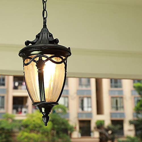 Chao Zan Außen Hängelampe Retro,Lampenfassungen E27 max 60W Hängeleuchte Pendellampe IP55 Terrasse/Garten/Pavillon Laterne,ohne Birne von Chao Zan