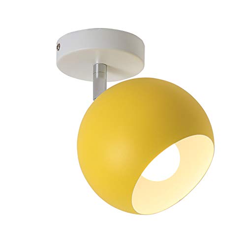 Chao Zan Deckenlampe, E27 Fassung 1 flammige,Deckenleuchte Modern Deckenlampe Drehbares Design Deckenspots Wohnzimmerlampe Küchenlampe,Flurlampe Decke,Schlafzimmer Studie Zimmer.(Gelb) von Chao Zan