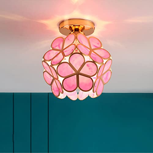 Chao Zan E27 Durchgangslicht Flurlampen Balkon Eingangstür Eingang kreativ modern einfach Schlafzimmer Deckenleuchte (Glühbirnen nicht enthalten) (Rosa) von Chao Zan