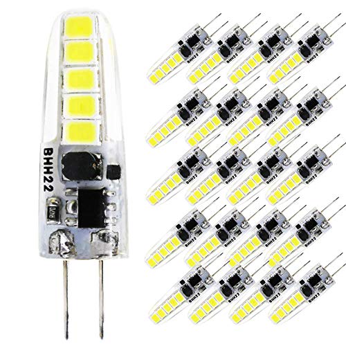 Chao Zan G4 Silicagel LED Lampe 3W 10X 2835SMD LED Leuchtmittel, 300LM, Ersatz für 30W Halogenlampen,12V AC/DC, 6000K Kaltweiß, 360° Abstrahlwinkel LED Birnen - 20er Pack von Chao Zan