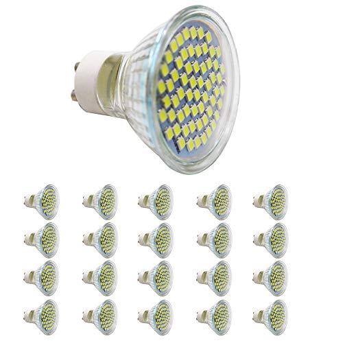Chao Zan GU10 LED Glasgehäuse Lampe 3,5W Ersetzt 30W Halogen Lampen Kaltes Weiß 6000k-6500K, 120 ° Abstrahlwinkel GU10 LED Birnen Glühbirne, 350LM, Ra> 85, AC220-240V, Nicht Dimmbar, 20er Pack Chao Zan GU10 LED Glasgehäuse Lampe 3,5W Ersetzt 30W Halogen Lampen Kaltes Weiß 6000k-6500K, 120 ° Abstrahlwinkel GU10 LED Birnen Glühbirne, 350LM, Ra> 85, AC220-240V, Nicht Dimmbar, 20er Pack von Chao Zan