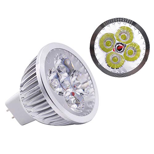 Chao Zan GU5.3 MR16 LED Spot Lampen, 4W 12V LED Leuchtmittel,400LM LED Bulb,60° Abstrahlwinkel, für Heimbeleuchtung, Landschaftsbeleuchtung (Kaltweißes Licht, 1 Stück) von Chao Zan