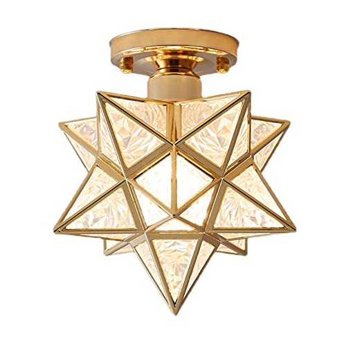 Chao Zan Hängelampe Kreative Pendelleuchte E27 Blütenblatt Hängeleuchte Dekorative Kreativ Kronleuchter Deckenlampe Deckenleuchte Lampe Schlafzimmer Küche Esszimmer Flur, Gold Rosa Grün (Gold) von Chao Zan