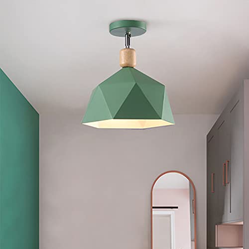 Chao Zan Industrie Retro Deckenleuchte Grün Metall-Schirm und Holz-Deckenlampe Vintage E27 Leuchtmittel Drehbares Design Deckenbeleuchtung Wohnzimmer Schlafzimmer Küche Flur Foyer grün grau (grün) Chao Zan Industrie Retro Deckenleuchte Grün Metall-Schirm und Holz-Deckenlampe Vintage E27 Leuchtmittel Drehbares Design Deckenbeleuchtung Wohnzimmer Schlafzimmer Küche Flur Foyer grün grau (grün) von Chao Zan