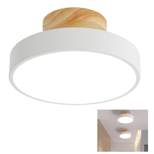 Chao Zan LED-Deckenleuchte,Kronleuchter 13W LED Dimmbar 3000k/4000k/6000k, Moderne Küche Wohnzimmer Hängeleuchte für Küche,Balkon, Flur, Küche, Wohnzimmer Φ180mm (Weiß) von Chao Zan