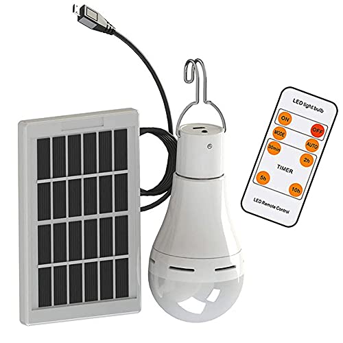 Chao Zan LED Solarleuchten Solarlichter Glühbirne Angetrieben Solarlampen für Innen und außen, Tragbarer Laternen Strahler Solarlicht mit Solar Panel für Camping Wandern Angeln Gartenhaus Grill von Chao Zan