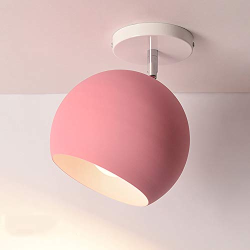 Chao Zan Modern Industrial Deckenleuchte Deckenlampe Industrie Kronleuchter Lampenschirm Hänge Pendelleuchten E27,für Flur Eingang Esszimmer Bar Café Schlafzimmer Studie Zimmer Büro.(Rosa) von Chao Zan