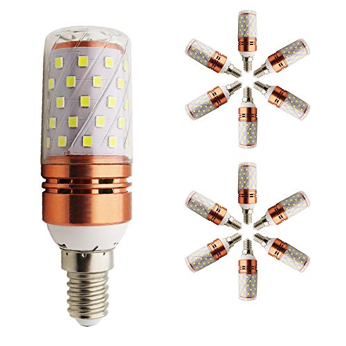 E14 LED 12W Glühbirne, entspricht 120W Glühlampe, Kaltweiß Licht 1200 lm, CRI>80 +, kleine Edison-Schraube, nicht dimmbar Kerzenleuchter LED Glühlampen (12er-Pack) von Chao Zan