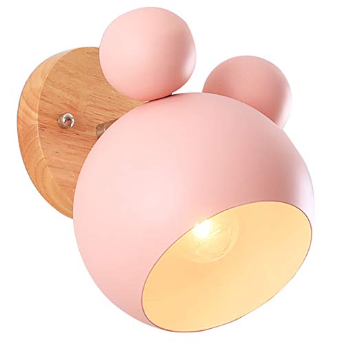 Chao Zan Einfach Wandlampe Kinder Nachttischlampe Schlafzimmer Kinderzimmer Wandleuchte Innen Wandleuchten Eisen Holz Wandlampen Verstellbar Küche Wandbeleuchtung E27 Deko Decke Leuchte Flur Lampe von Chao Zan