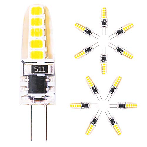 G4 3W LED Lampen, 300 lm Hell 3W ersetzt 30W Halogenlampen, Nicht Dimmbar, Warmweiß(2800K), 220V AC, G4 LED Silicagel Birne，12er Pack von Chao Zan