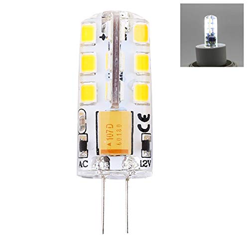 G4 LED 3 Watt 12V AC/DC 24x 2835 SMD 6000K KaltweißGlühbirnen, ersetzt 30W Halogenlampen，G4 Silikonbirne，G4 Kronleuchterbirne,1 Stück von Chao Zan