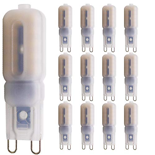 Chao Zan G9 LED Lampen,AC 220V 5W 450 lm G9 LED 2835SMD Lampe 3000k warmweiß Licht ，Energiesparlampen G9 LED Leuchtmittel Ersatz G9 Halogenlampe, 360° Abstrahlwinkel 12er Pack (G9-5W-22LED) von Chao Zan