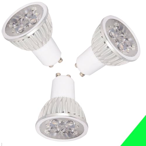 GU10 4W 3000K LED Warmweiss Ersetzt 30W Halogen Leuchtmittel, 300 Lumen 3000K Birnen, AC 230V AC 220V Flimmerfrei Strahler Glühbirne, Abstrahlwinkel 120° Spot Reflektor, Nicht Dimmbar (3 Stück) von Chao Zan