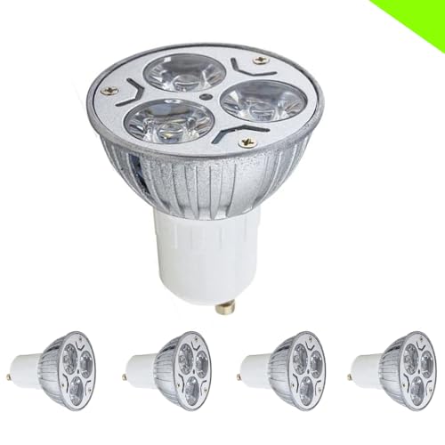 GU10 LED Kaltweiss 6000K LED lampe LED ReflektorLampe led Birnen 3W ersetzt 24W Watt Halogen LED Leuchtmittel Reflektor Strahler Spot Glühlampen Nicht dimmbar 120° Abstrahlwinkel 220V (5 Stück) von Chao Zan