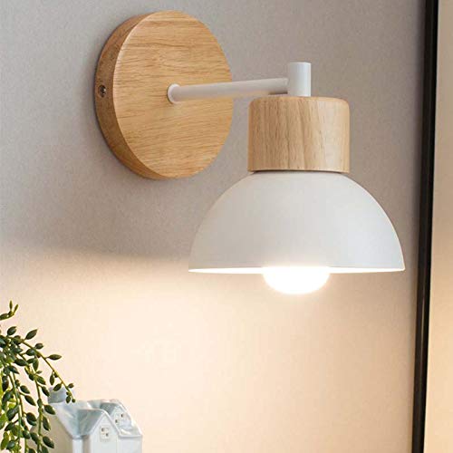 Holz Wandlampe Vintage Wandleuchte im Industrial Design, Retro Lampe aus Metall und Holz, Fassung: E27,Flur, Schlafzimmer, Küche/CaféWohnzimmer/Kinderzimmer,Moderne Kreativität Wandbeleuchtung von Chao Zan