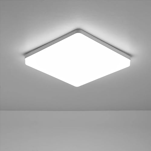 LED Deckenleuchte, 20W Deckenlampe LED Lampen 6000K Kaltweiß Badlampe Decke Badezimmerlampe Badleuchte ideal Flach Rund Quadrat für Badezimmer Schlafzimmer Wohnzimmer Küche Balkon Flur (Quadrat（30W）) von Chao Zan